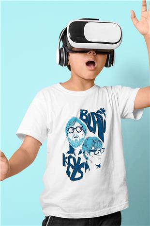 The Black Keys Baskılı Beyaz Unisex Beyaz Çocuk Tişört - Tshirt