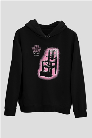 The Black Keys Baskılı Unisex Siyah Kapüşonlu Sweatshirt
