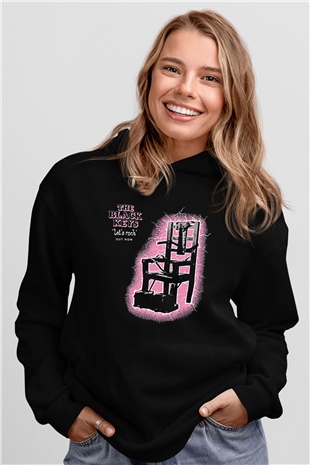 The Black Keys Baskılı Unisex Siyah Kapüşonlu Sweatshirt