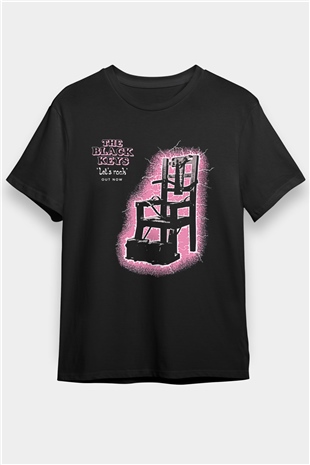 The Black Keys Baskılı Unisex Siyah Tişört - Tshirt