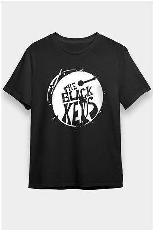The Black Keys Baskılı Unisex Siyah Tişört - Tshirt