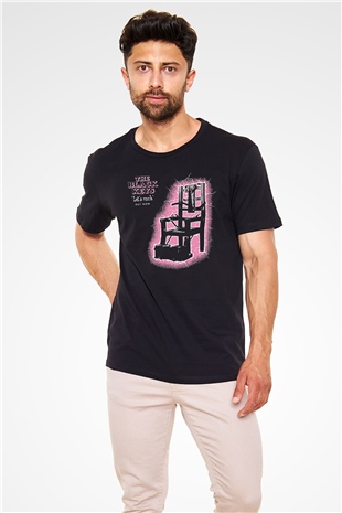 The Black Keys Baskılı Unisex Siyah Tişört - Tshirt