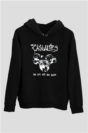 The Casualties Siyah Unisex Hoodie
