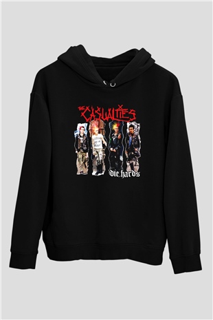 The Casualties Siyah Unisex Hoodie