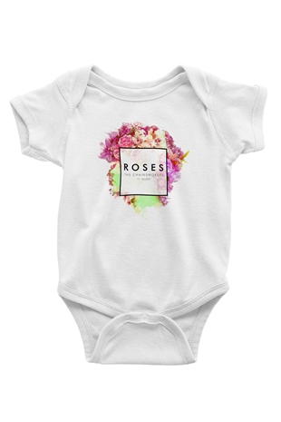 The Chainsmokers Baskılı Beyaz Unisex Bebek Body - Zıbın
