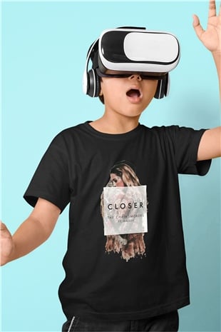 The Chainsmokers Baskılı Siyah Unisex Çocuk Tişört