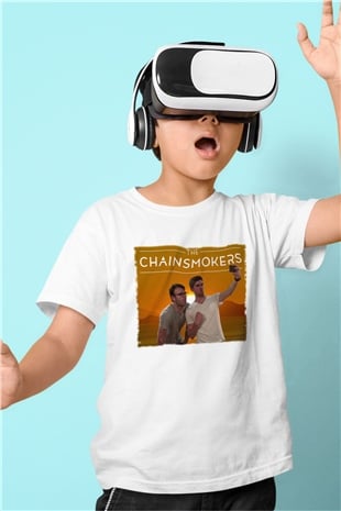 The Chainsmokers Beyaz Unisex Çocuk Tişört
