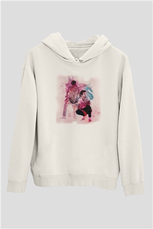 The Chainsmokers Beyaz Unisex Kapüşonlu Sweatshirt