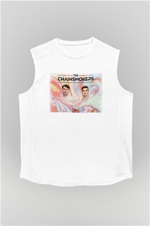 The Chainsmokers Beyaz Unisex Kolsuz Tişört