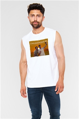 The Chainsmokers Beyaz Unisex Kolsuz Tişört