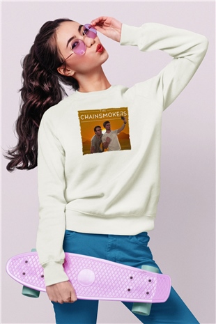 The Chainsmokers Beyaz Unisex Sweatshirt