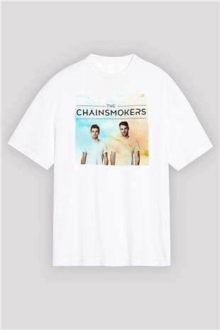 The Chainsmokers Beyaz Oversize Tişört Oversize T-shirt - TişörtFabrikası