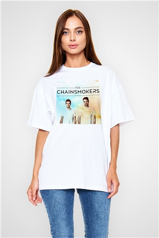 The Chainsmokers Beyaz Oversize Tişört Oversize T-shirt - TişörtFabrikası