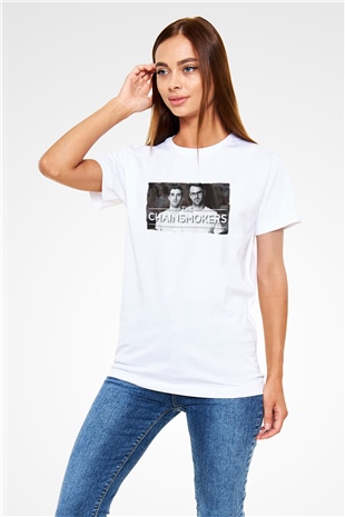 The Chainsmokers Beyaz Unisex Tişört T-Shirt - TişörtFabrikası
