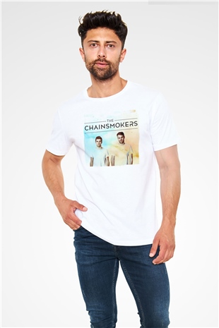The Chainsmokers Beyaz Unisex Tişört T-Shirt - TişörtFabrikası