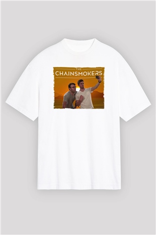 The Chainsmokers Beyaz Oversize Tişört Oversize T-shirt - TişörtFabrikası