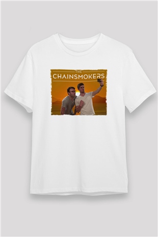The Chainsmokers Beyaz Unisex Tişört T-Shirt - TişörtFabrikası