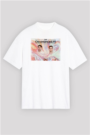 The Chainsmokers Beyaz Oversize Tişört Oversize T-shirt - TişörtFabrikası