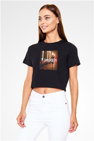 The Chainsmokers Siyah  Crop Top Tişört