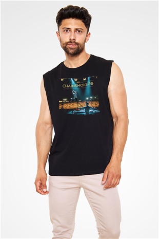The Chainsmokers Siyah Unisex Kolsuz Tişört