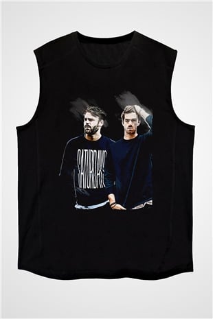 The Chainsmokers Siyah Unisex Kolsuz Tişört
