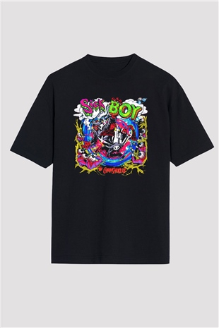 The Chainsmokers Siyah Unisex Oversize Tişört T-Shirt