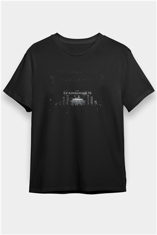 The Chainsmokers Siyah Unisex Tişört T-Shirt - TişörtFabrikası