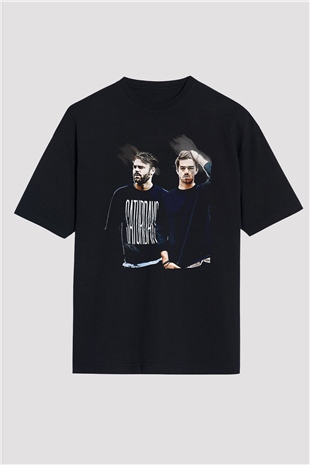 The Chainsmokers Siyah Oversize Tişört Oversize T-shirt - TişörtFabrikası