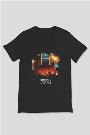 The Chainsmokers Siyah Unisex V Yaka Tişört T-Shirt
