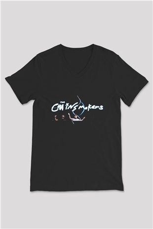 The Chainsmokers Siyah Unisex V Yaka Tişört T-Shirt