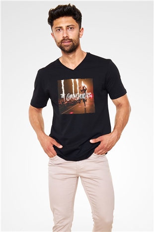 The Chainsmokers Siyah Unisex V Yaka Tişört