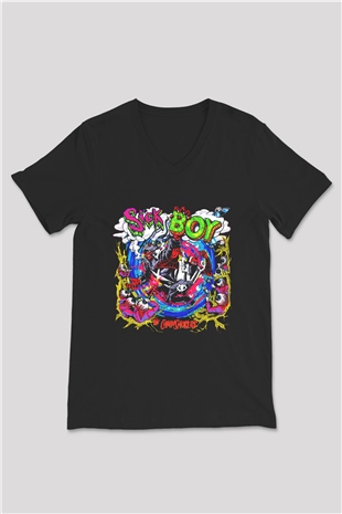 The Chainsmokers Siyah Unisex V Yaka Tişört T-Shirt