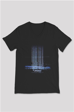 The Chainsmokers Siyah Unisex V Yaka Tişört T-Shirt