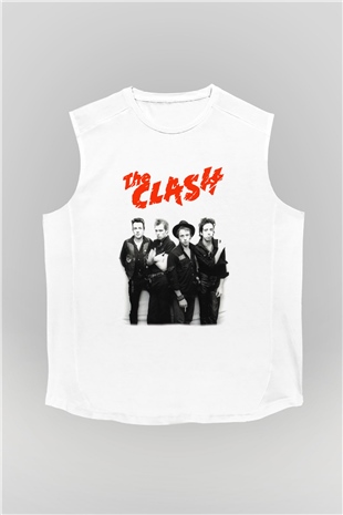 The Clash Beyaz Unisex Kolsuz Tişört