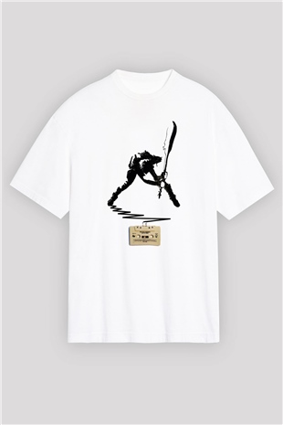 The Clash Beyaz Unisex Oversize Tişört T-Shirt