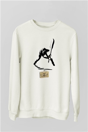 The Clash Beyaz Unisex Sweatshirt