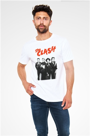 The Clash Beyaz Unisex Tişört T-Shirt - TişörtFabrikası