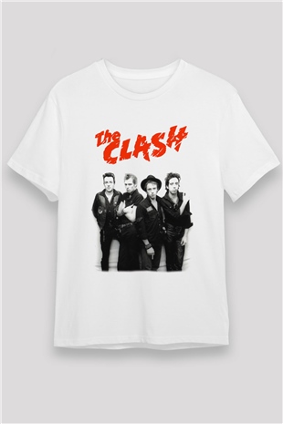 The Clash Beyaz Unisex Tişört T-Shirt - TişörtFabrikası
