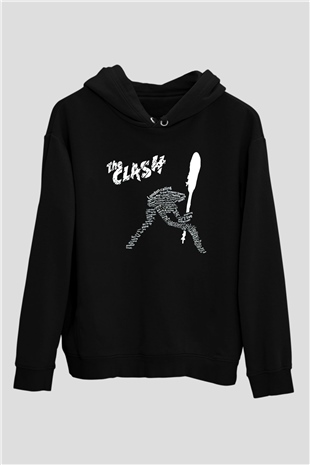 The Clash Siyah Unisex Kapüşonlu Sweatshirt