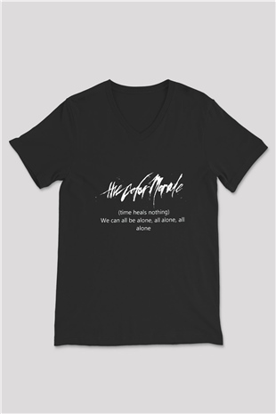 The Color Morale Siyah Unisex V Yaka Tişört