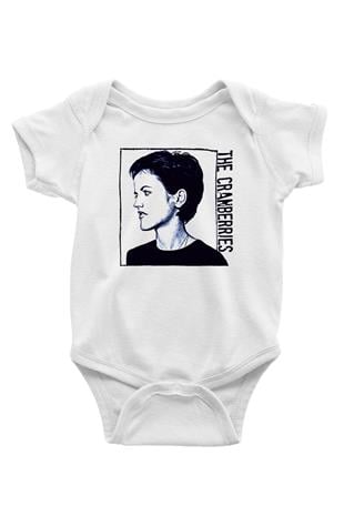 The Cranberries Baskılı Beyaz Unisex Bebek Body - Zıbın