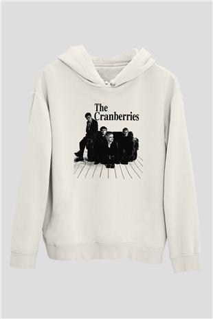 The Cranberries Baskılı Beyaz Unisex Kapüşonlu Sweatshirt