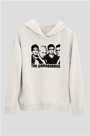 The Cranberries Baskılı Beyaz Unisex Kapüşonlu Sweatshirt