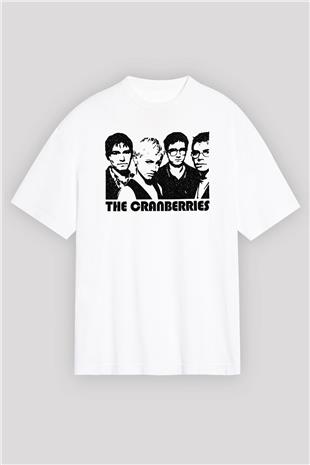 The Cranberries Baskılı Beyaz Unisex Oversize Tişört - Tshirt