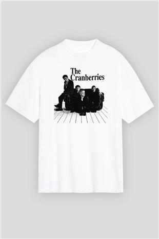 The Cranberries Baskılı Beyaz Unisex Oversize Tişört - Tshirt