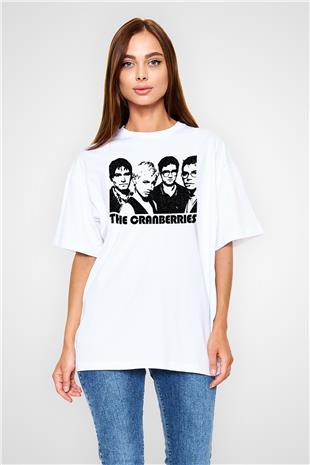 The Cranberries Baskılı Beyaz Unisex Oversize Tişört - Tshirt
