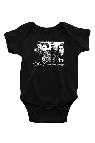 The Cranberries Baskılı Unisex Siyah Bebek Body - Zıbın