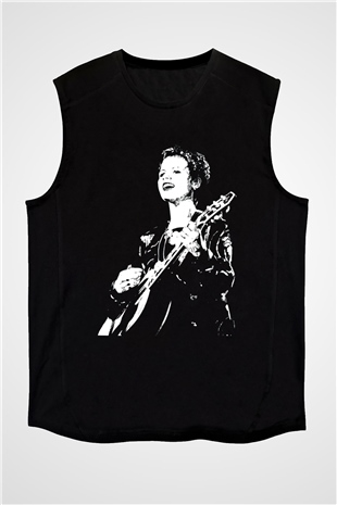 The Cranberries Baskılı Unisex Siyah Kolsuz Tişört - Tshirt