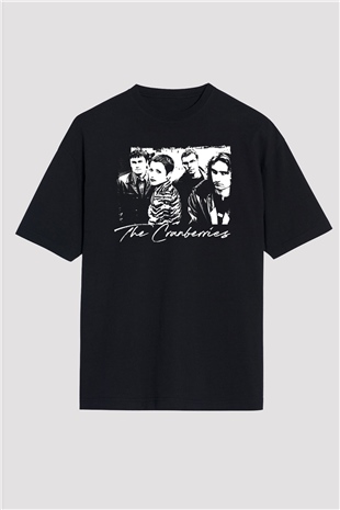 The Cranberries Baskılı Unisex Siyah Oversize Tişört - Tshirt