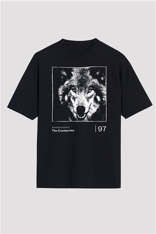 The Cranberries Baskılı Unisex Siyah Oversize Tişört - Tshirt